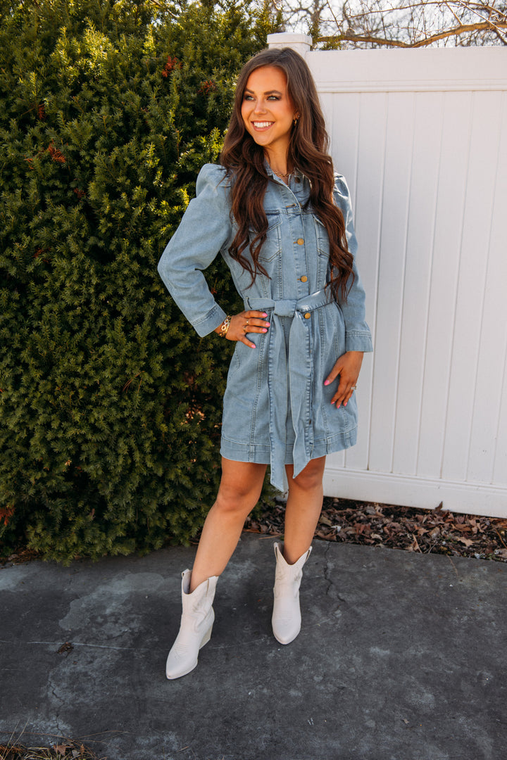 Never Out Done Denim Dress