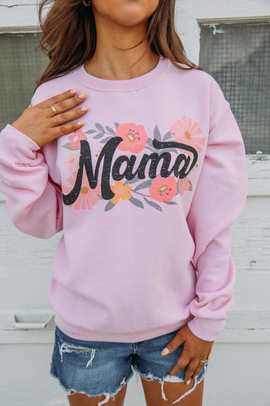 Load image into Gallery viewer, Mama Flower Crewneck -Light Pink
