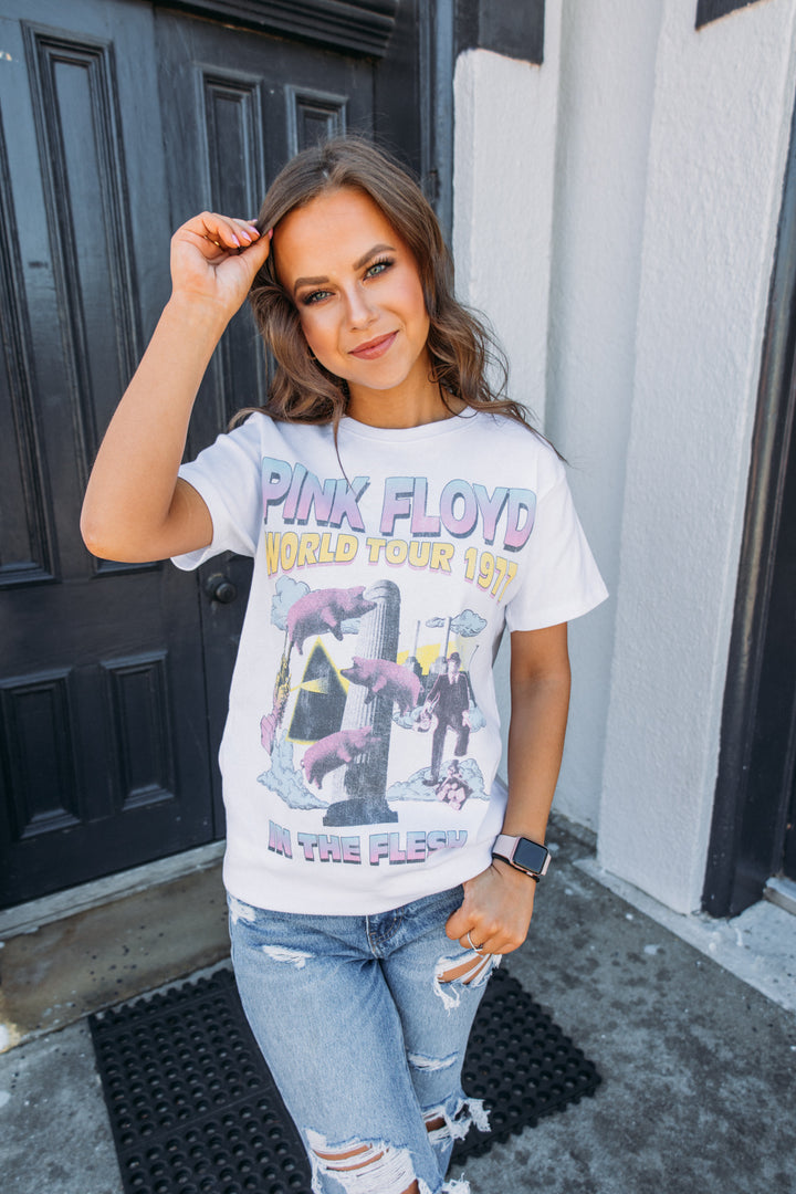 Pink Floyd In The Flesh Tee -White