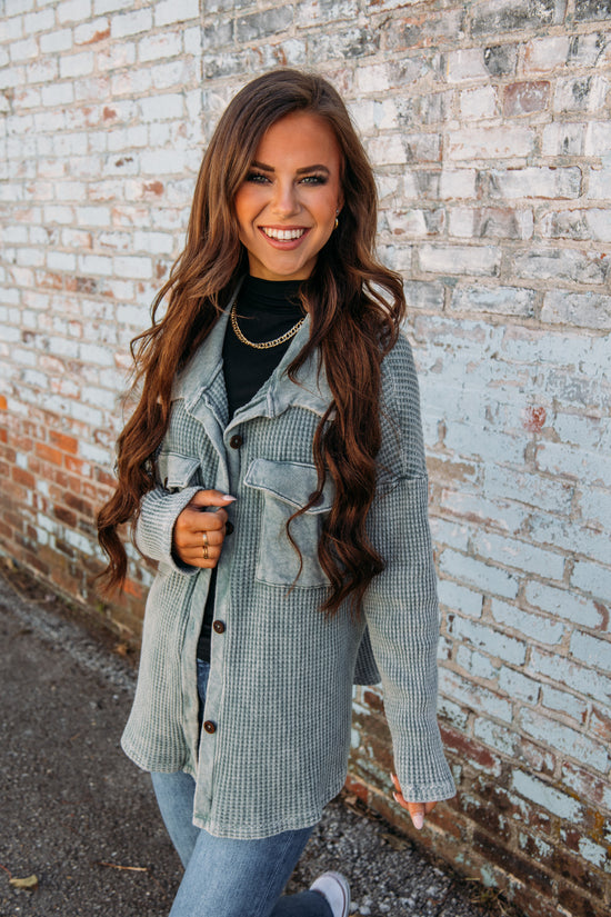 Fall Retreat Jacket - Olive Vintage Wash
