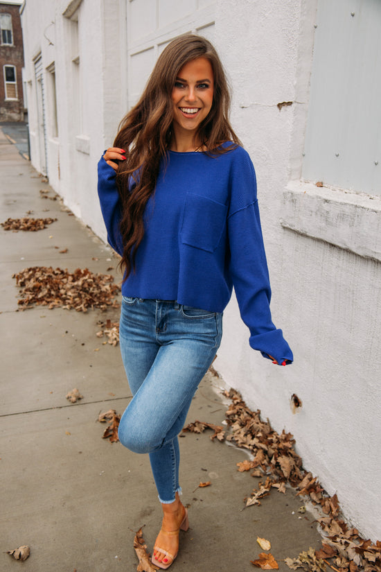 Load image into Gallery viewer, Royal Winter Sweater - Royal Blue
