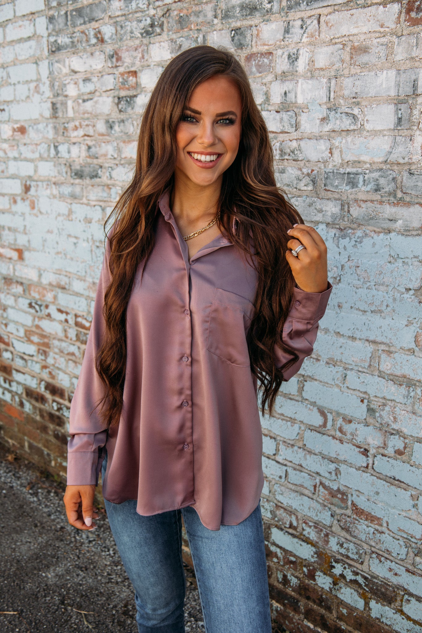 On Top Of The World Top - Dusty Rose