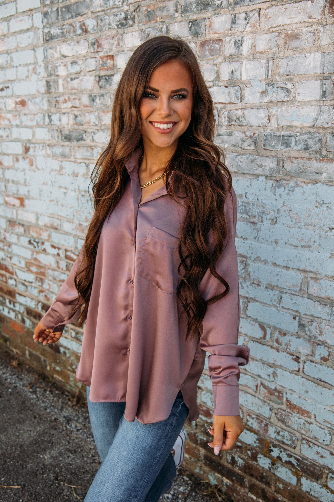 On Top Of The World Top - Dusty Rose