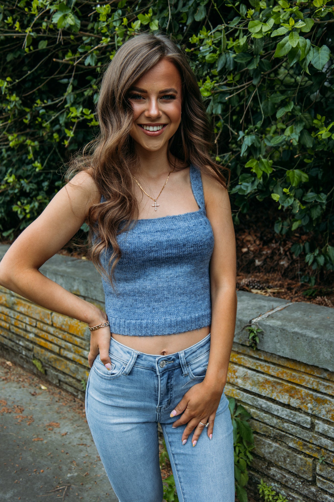 Spring Fever Top - Denim Blue