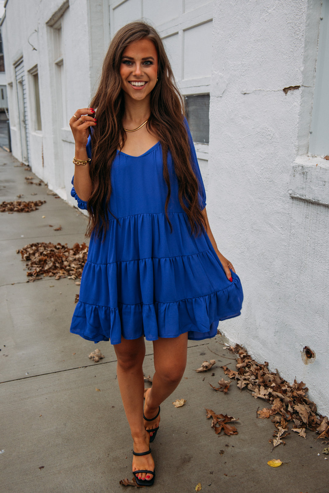 Bejeweled Dress - Neon Royal Small Bejeweled Dress - Neon Royal Small