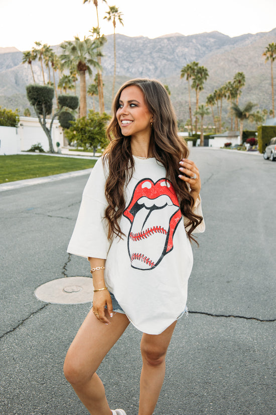 Load image into Gallery viewer, Rolling Stones Baseball Tee -Off White
