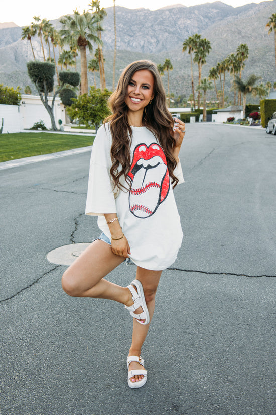 Rolling Stones Baseball Tee -Off White