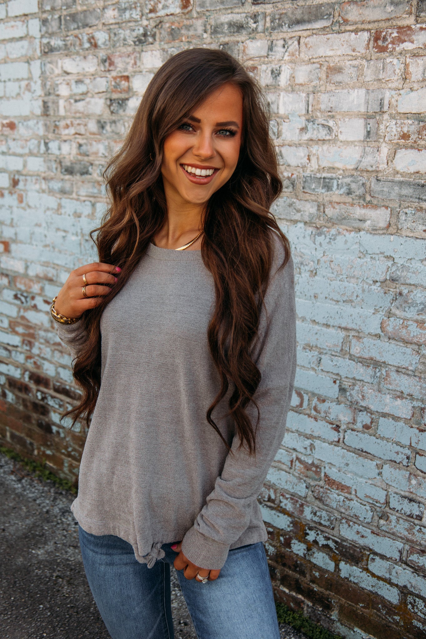 Barefoot Dreams: CozyChic Ultra Lite® Slouchy Pullover -Beach Rock