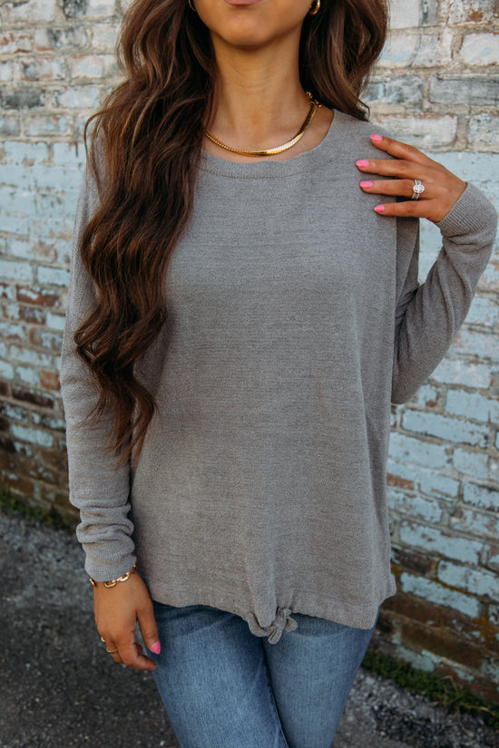 Barefoot Dreams: CozyChic Ultra Lite® Slouchy Pullover -Beach Rock
