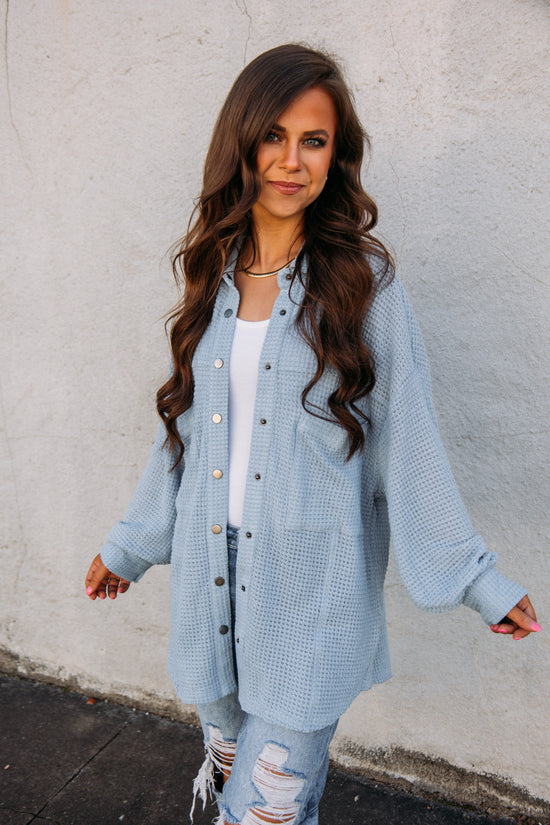 Try Your Luck Jacket -Pastel Blue