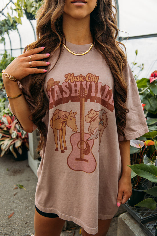 Music City Nashville Tee - Rose