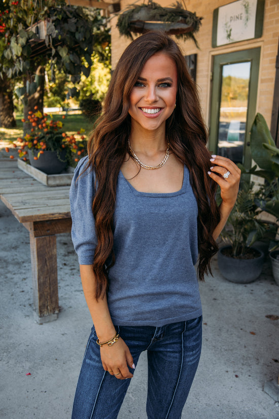Dear John: Isla Puffed Short Sleeve - Cali Blue