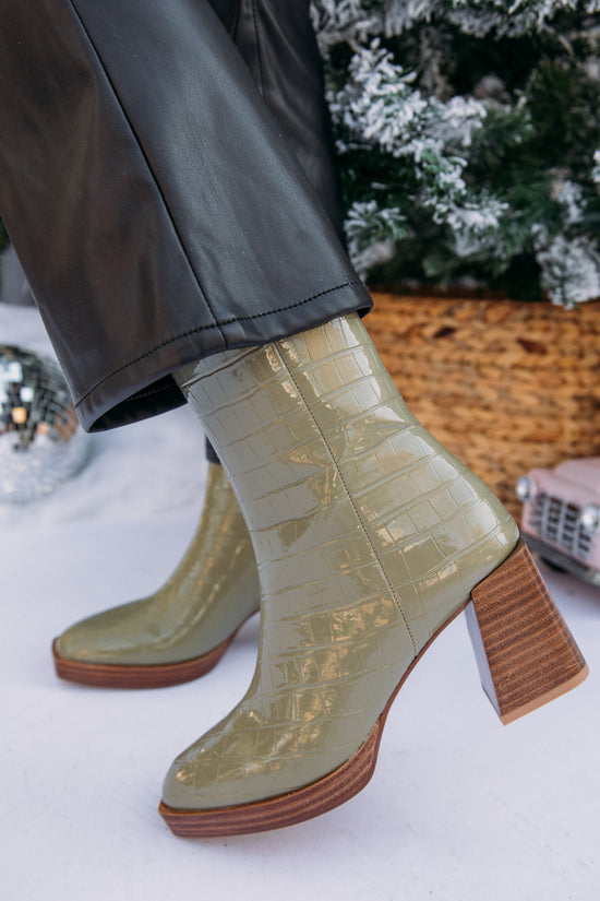 Danica Booties -Olive