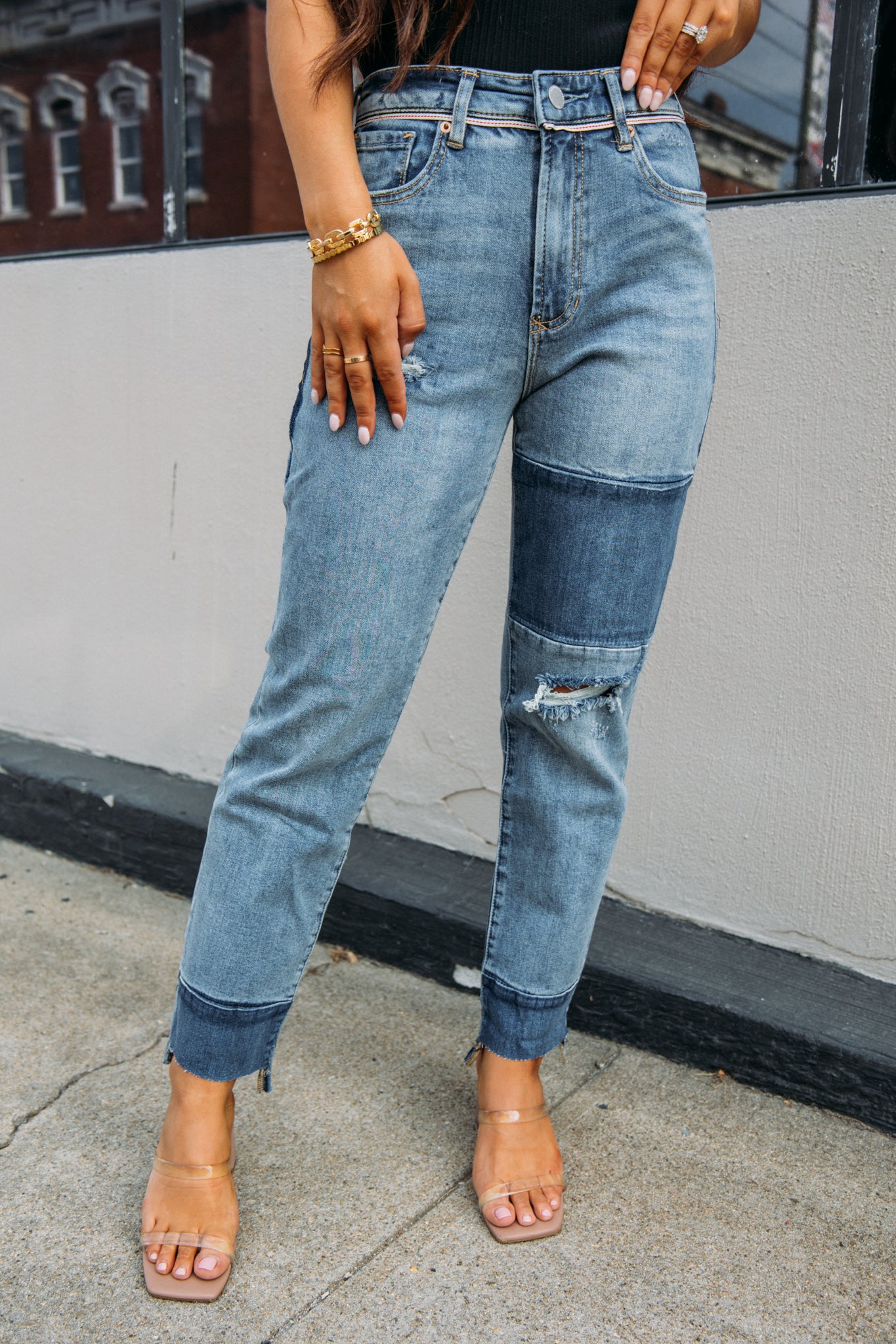 Dear John: Jodi Super High Rise Cropped Straight Jeans-Saratoga