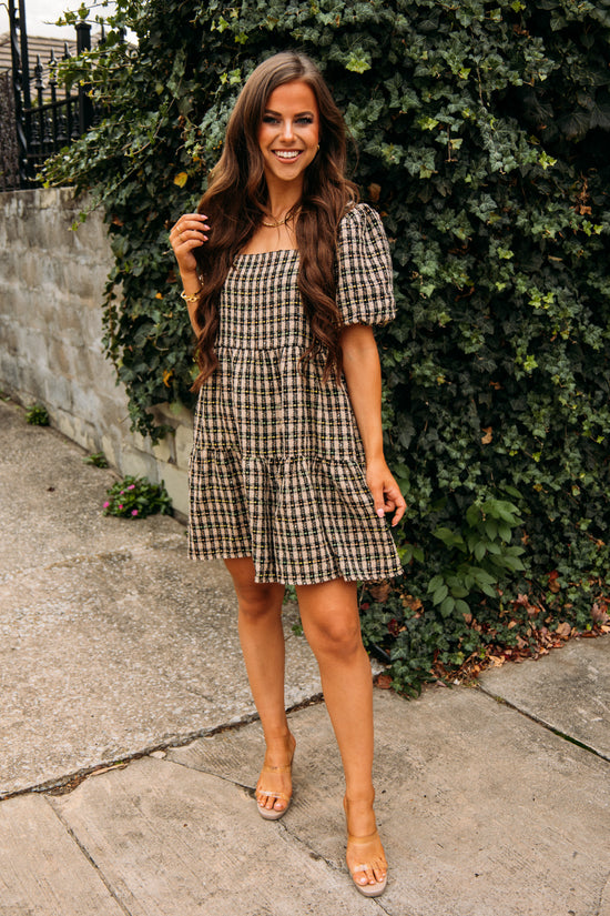 Sweet Embrace Dress -Beige Multi
