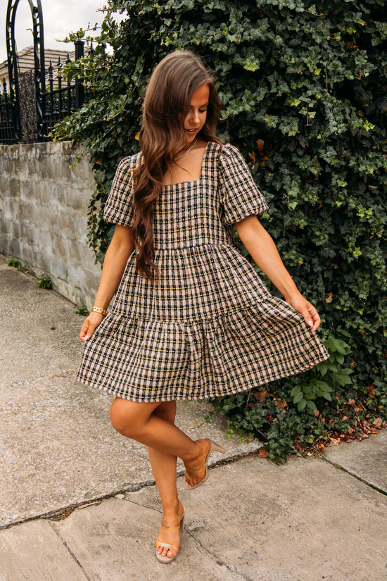 Sweet Embrace Dress -Beige Multi