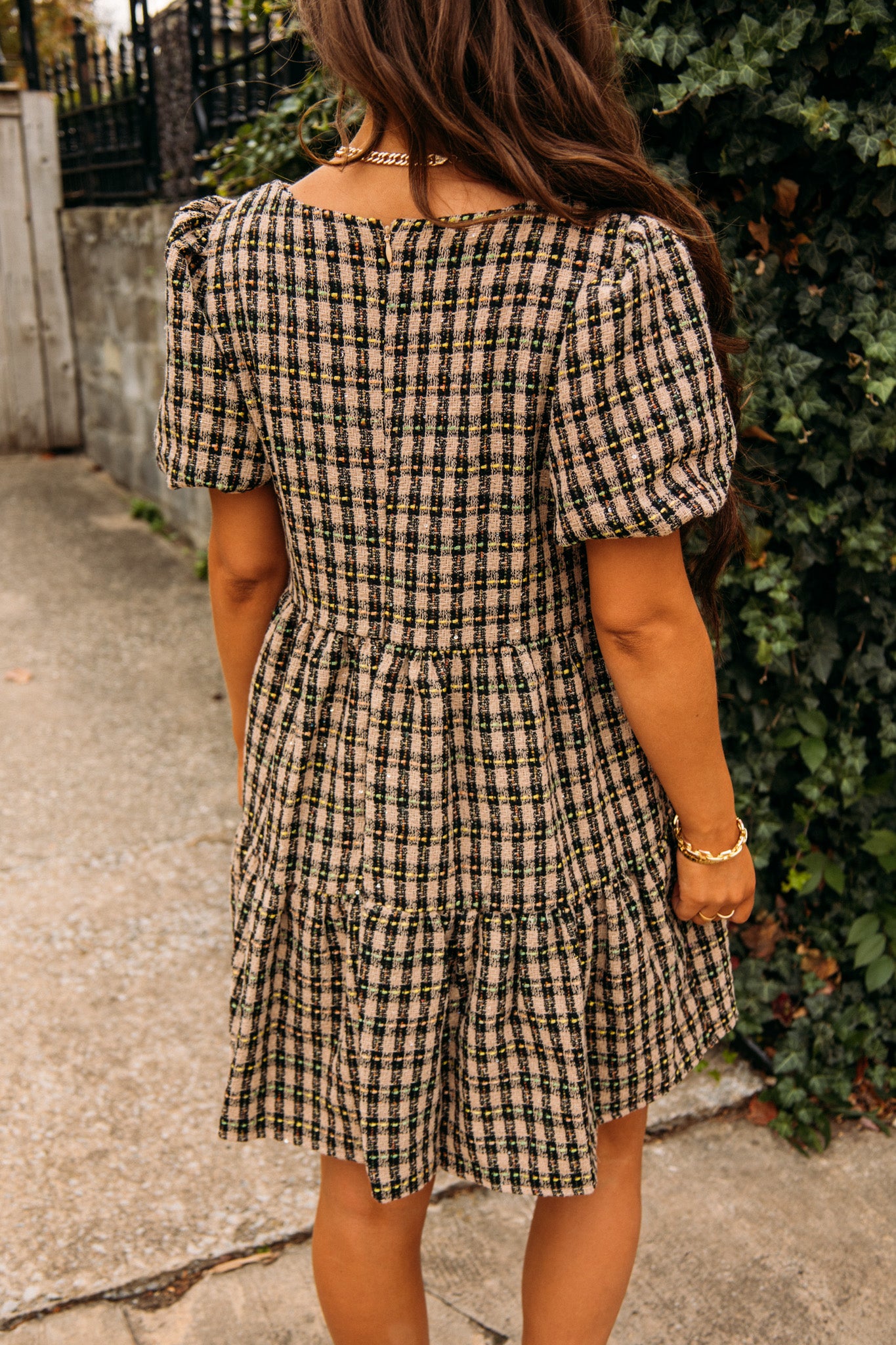 Sweet Embrace Dress -Beige Multi