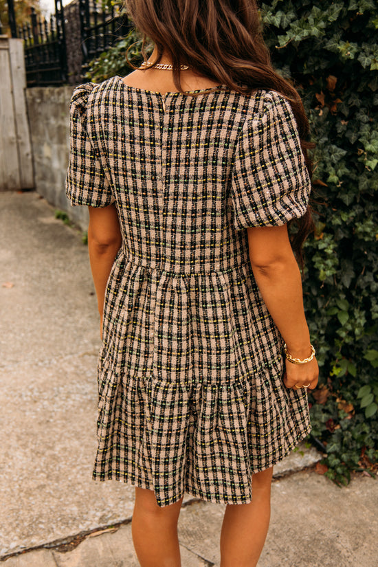 Sweet Embrace Dress -Beige Multi