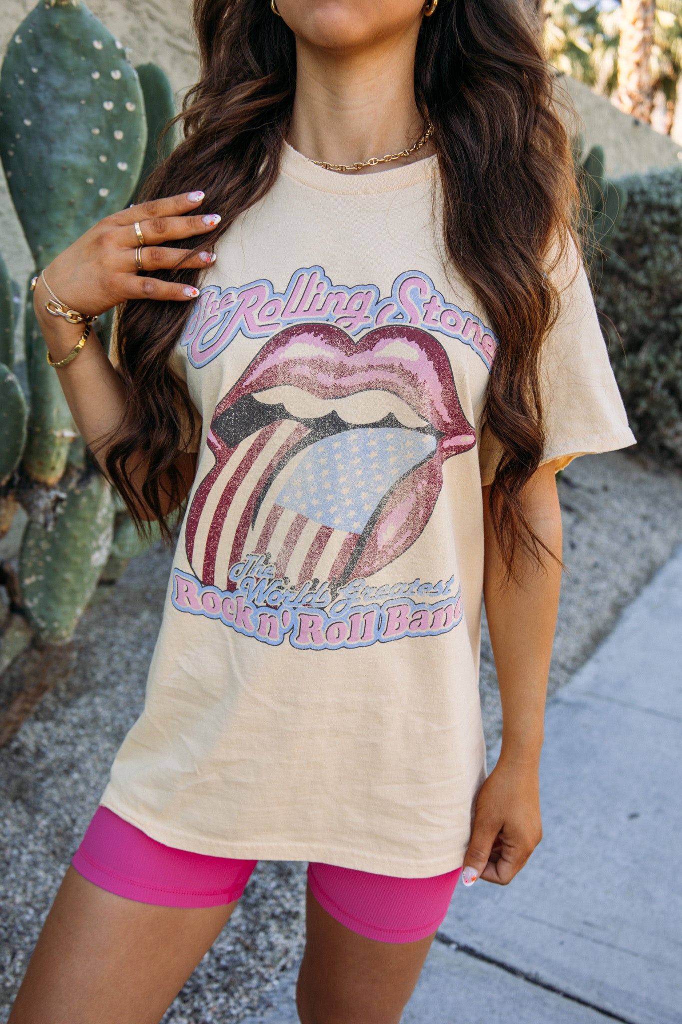 The Rolling Stones Rock and Roll Band Tee - Yellow