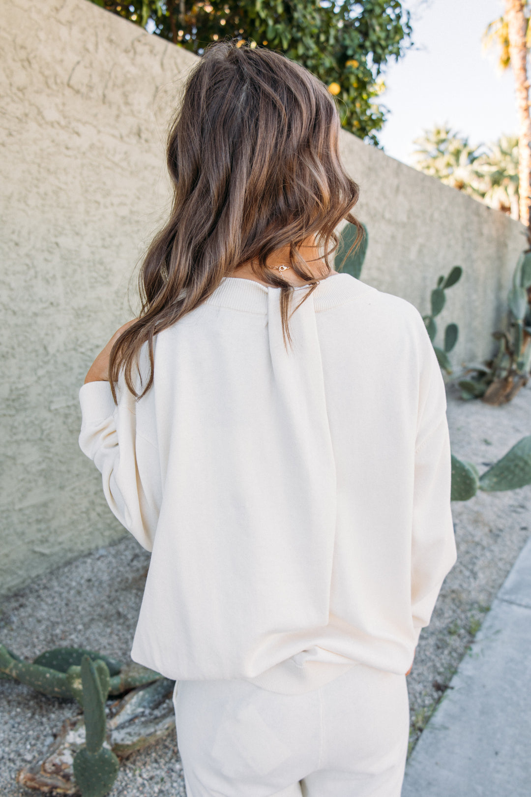 Barefoot Dreams: Sunbleached Drape Back Tunic - Chalk