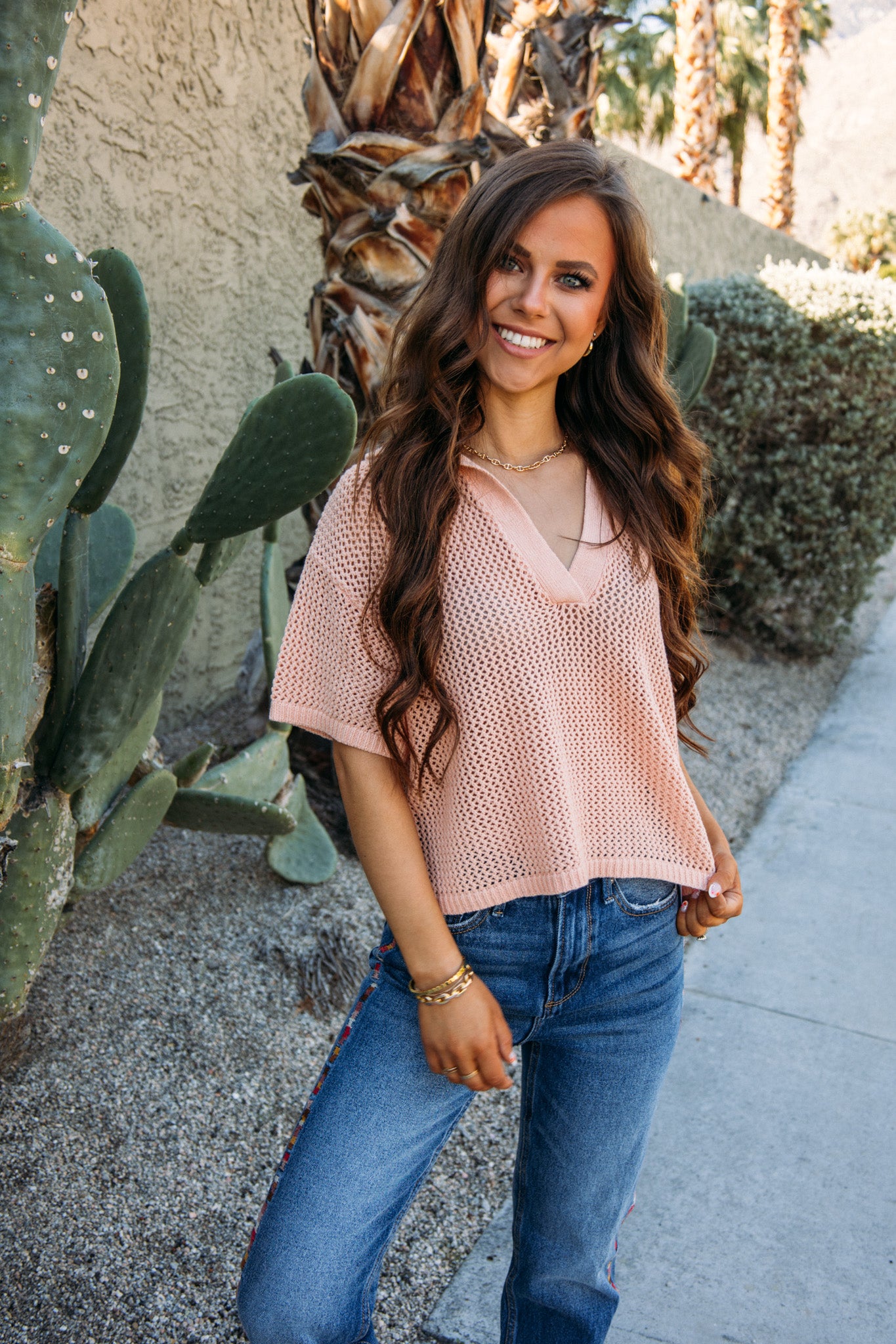 Castaway Top - Peach