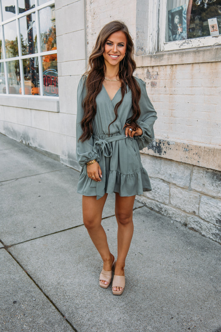 Rooftop Babe Romper - Olive