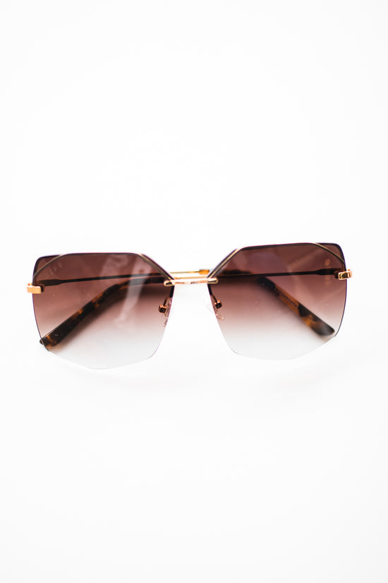 DIFF EYEWEAR -BREE -Gold Brown Gradient
