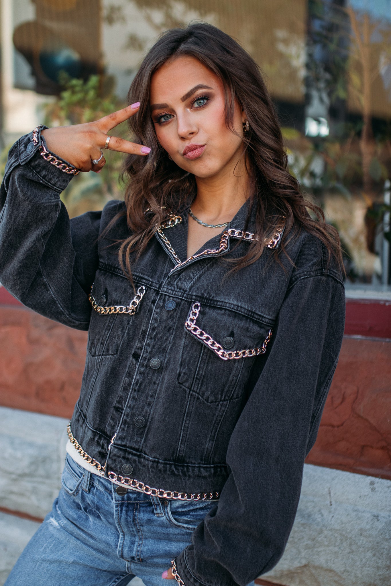 No Strings Attached Denim Jacket -Black