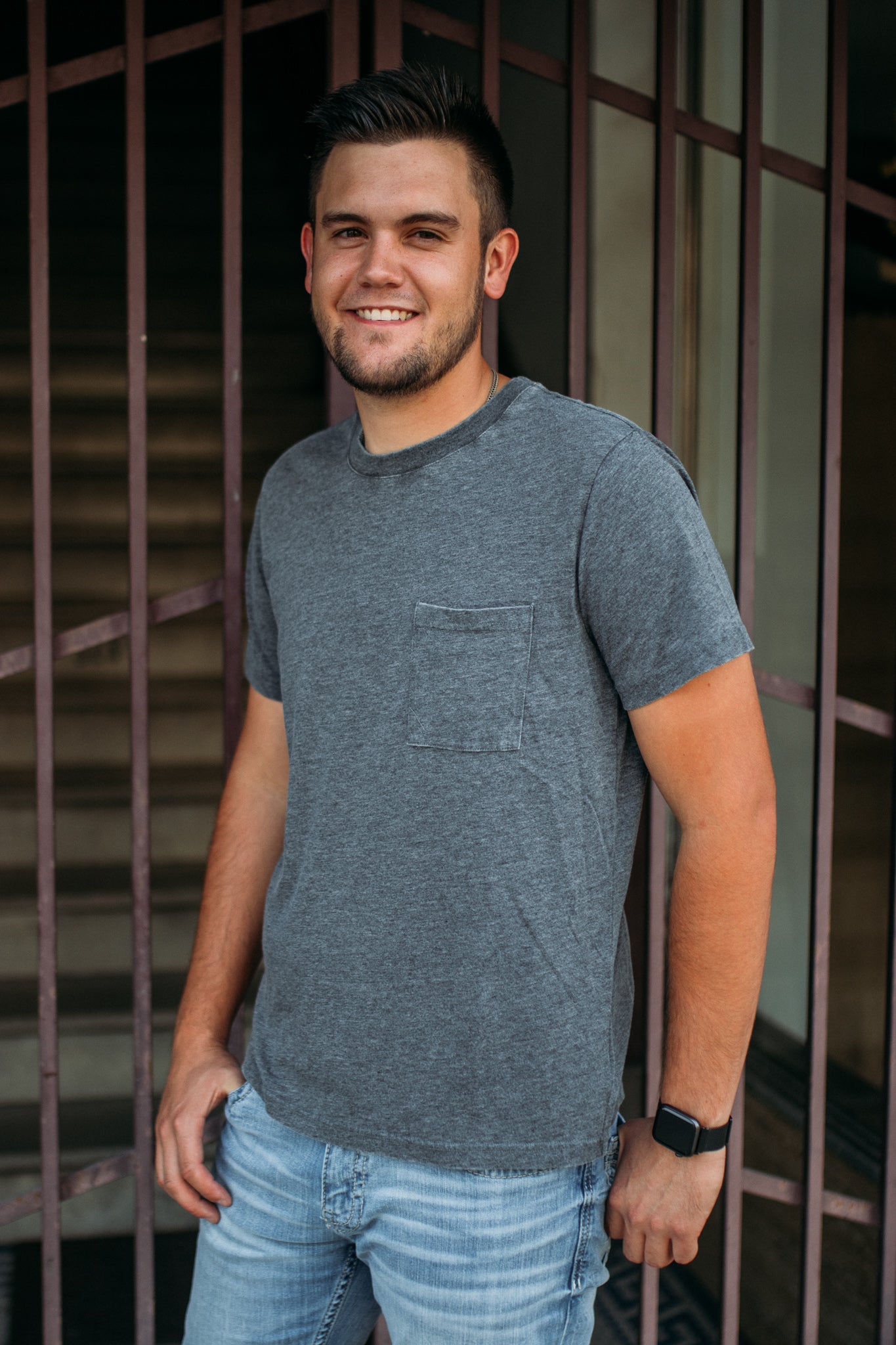 Barefoot Dreams: Men's Burnout Crew Neck Tee -Black