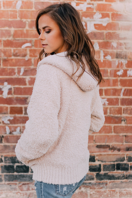Barefoot Dreams: CozyChic® Women's Relaxed Zip-up Hoodie -Stone