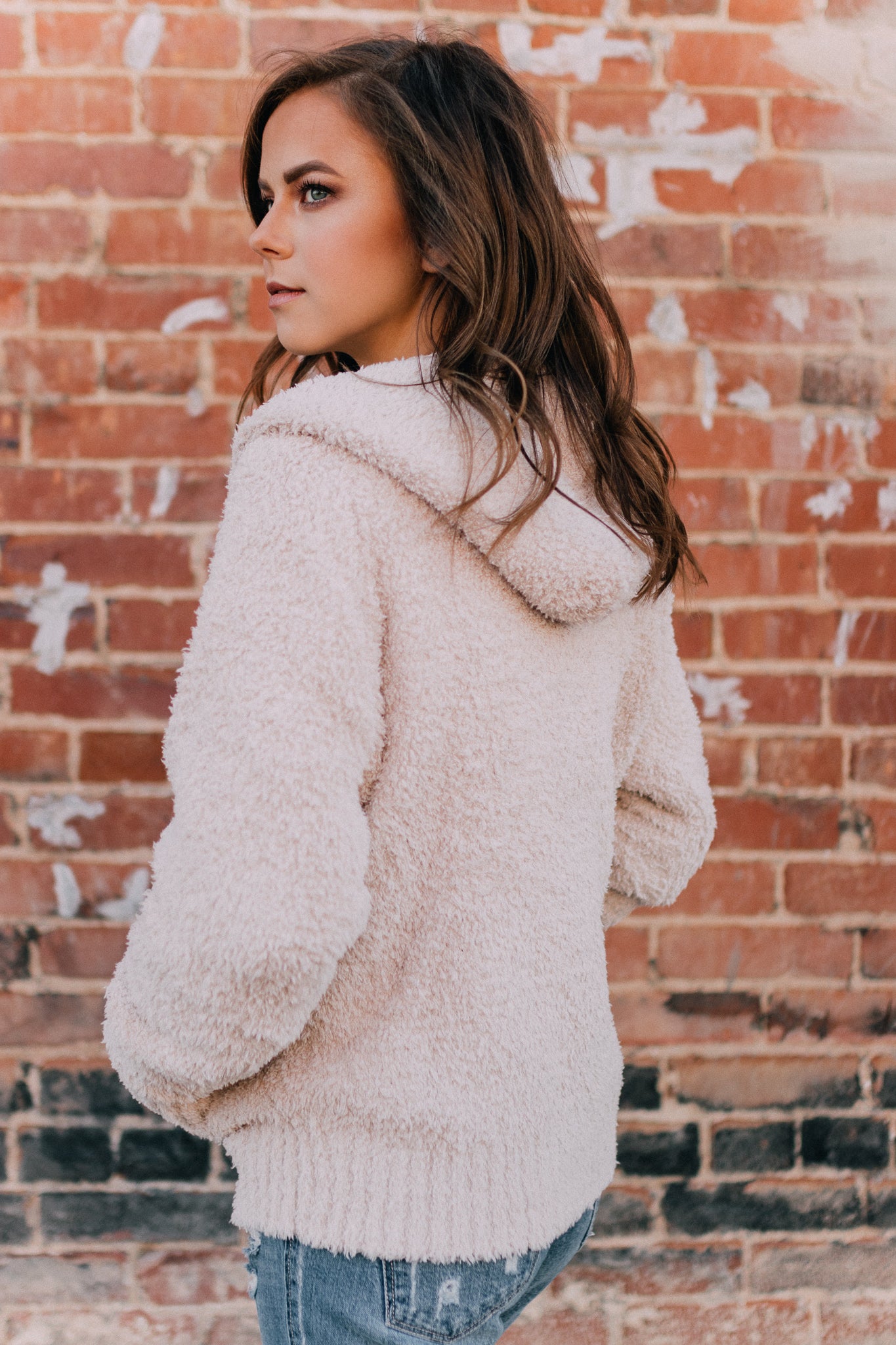 Barefoot Dreams: CozyChic® Women's Relaxed Zip-up Hoodie -Stone