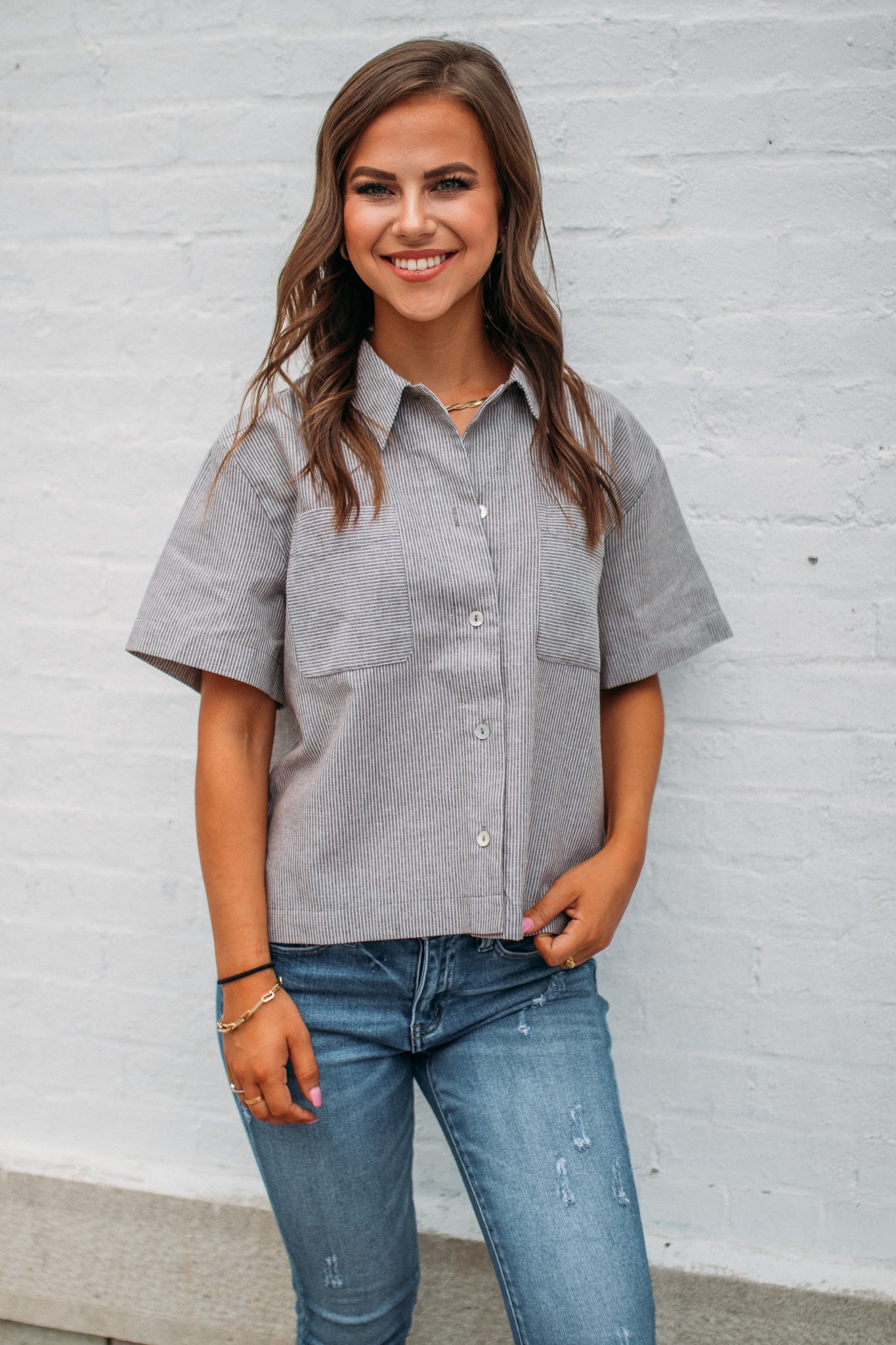 Thinking About It Linen Top