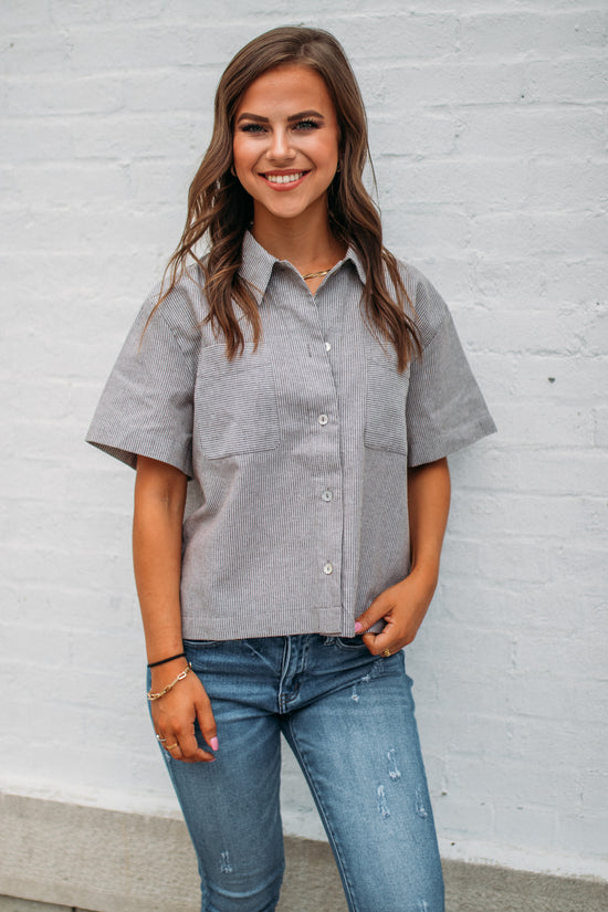 Thinking About It Linen Top