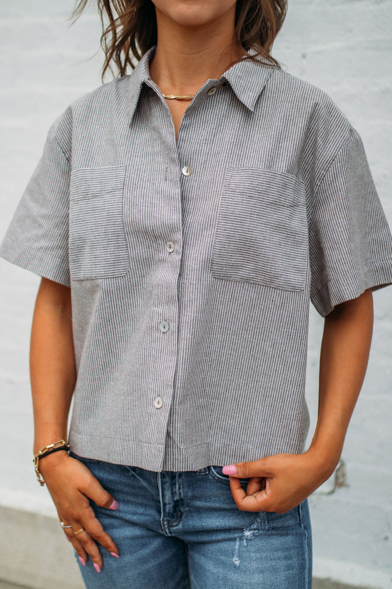 Thinking About It Linen Top