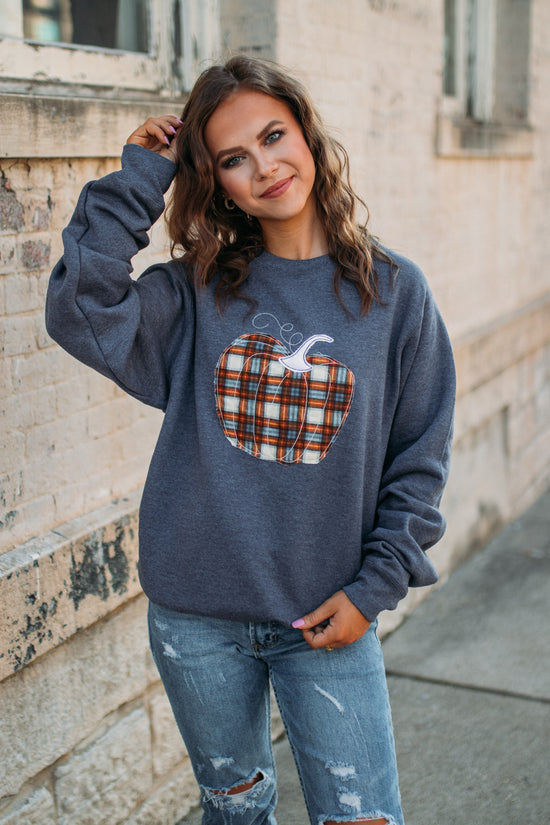 Pumpkin Stitched Crewneck