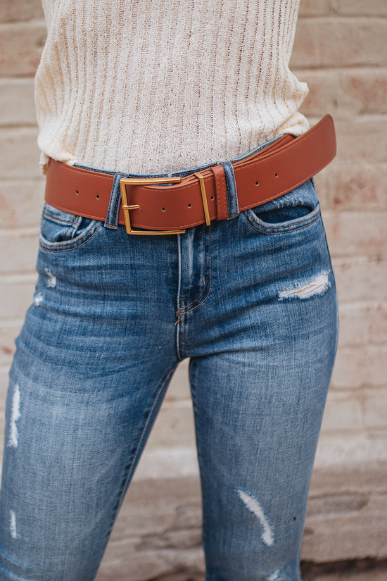 Buckle Belt -Brown