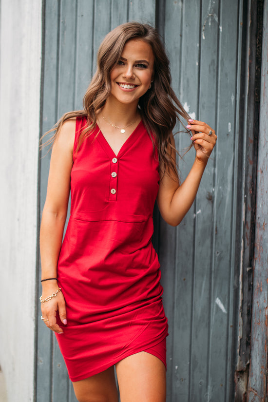 The Wonderland Dress -Red