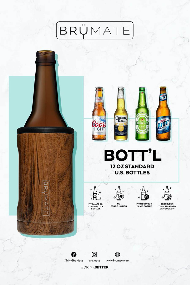 BruMate: HOPSULATOR BOTT'L | CARRARA (12OZ BOTTLES)