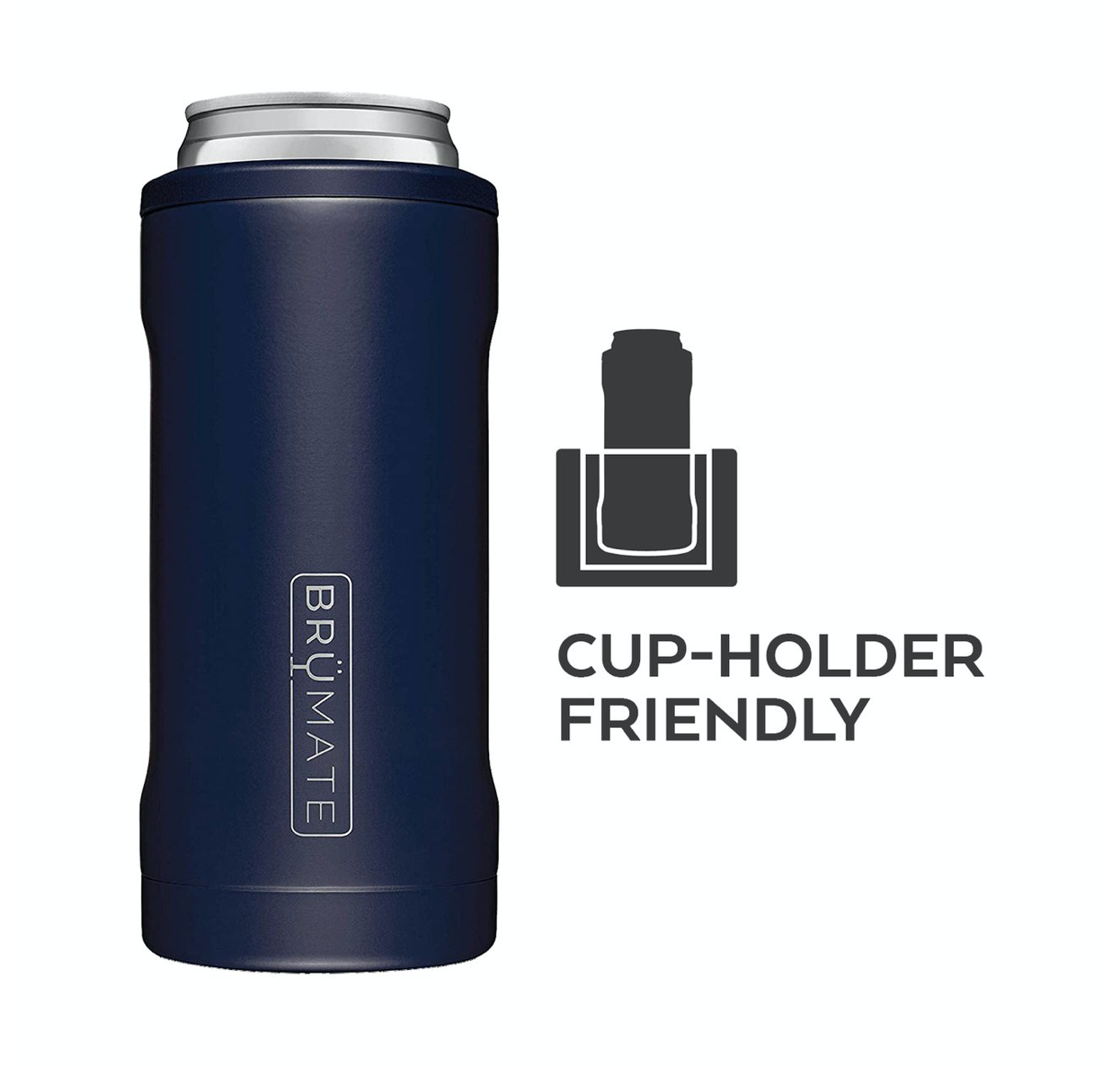 BruMate: HOPSULATOR SLIM | MATTE GRAY (12OZ SLIM CANS)