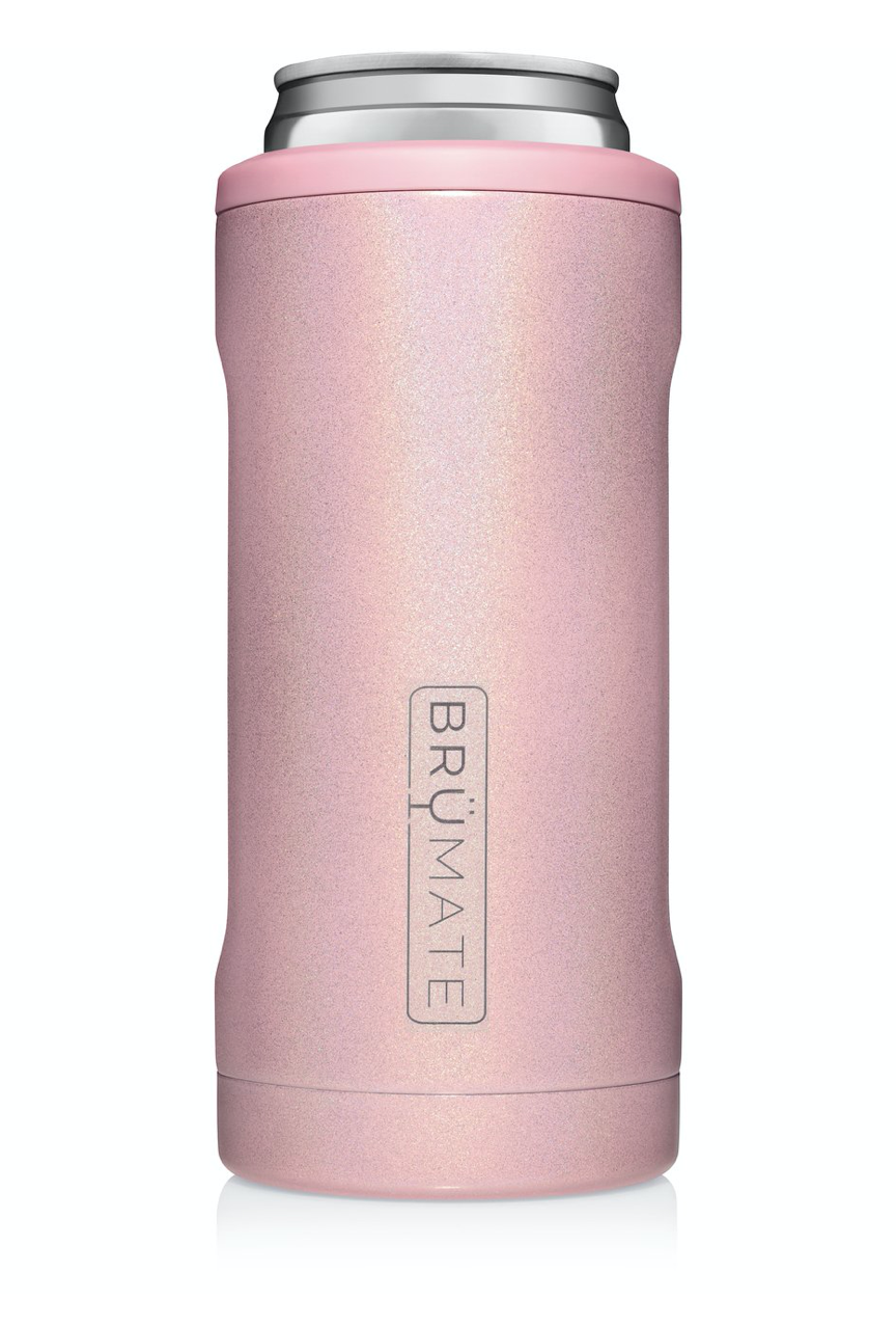 BruMate: HOPSULATOR SLIM | GLITTER BLUSH (12OZ SLIM CANS)