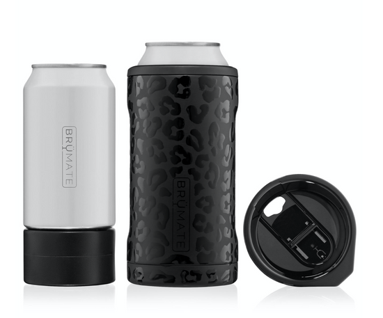 BrüMate - Hopsulator Slim Can Cooler, Onyx Leopard