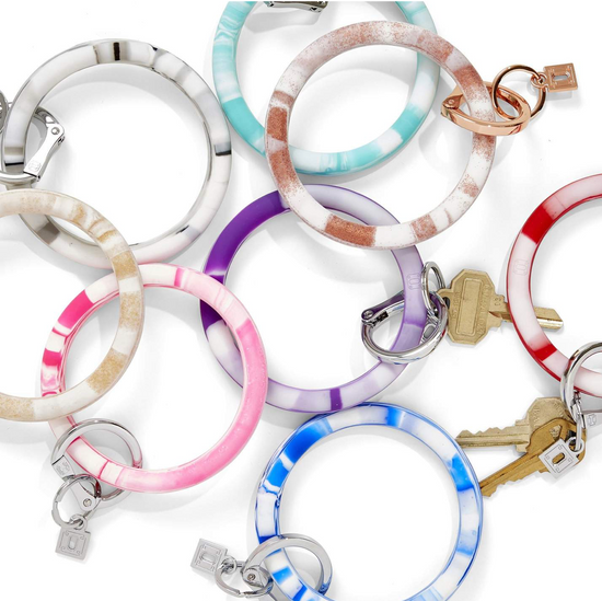 Silicone Big O Keyring - Marble