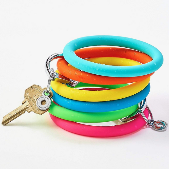 Load image into Gallery viewer, Silicone Big O® Key Ring- BRIGHT
