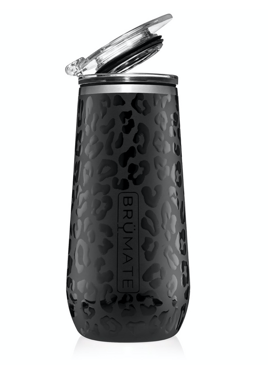 BruMate: CHAMPAGNE FLUTE 12OZ | ONYX LEOPARD