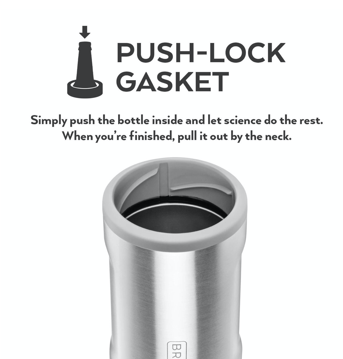 BruMate: HOPSULATOR BOTT'L | MATTE GRAY (12OZ BOTTLES)