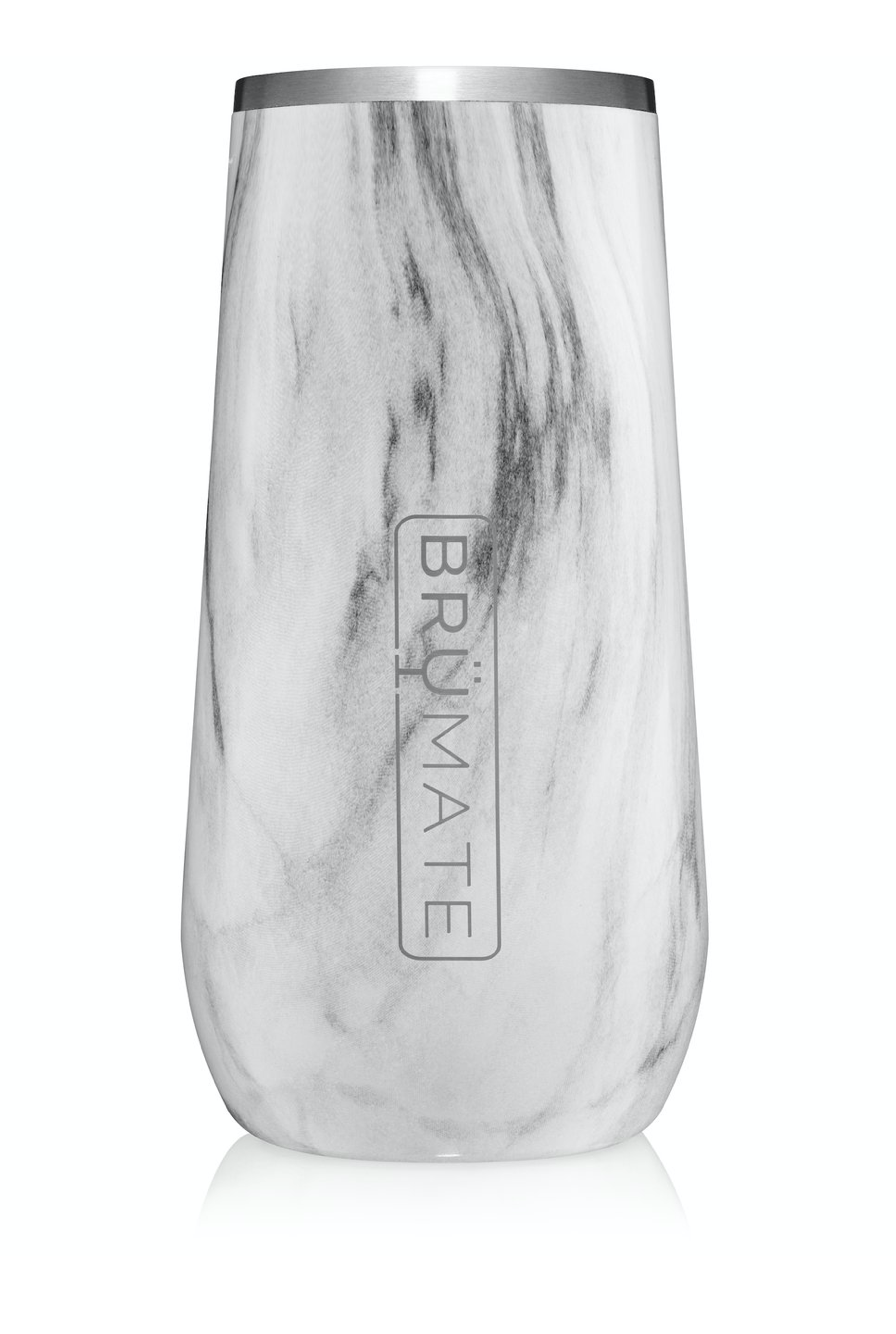 BRUMATE- Champagne Flute 12oz Glitter White