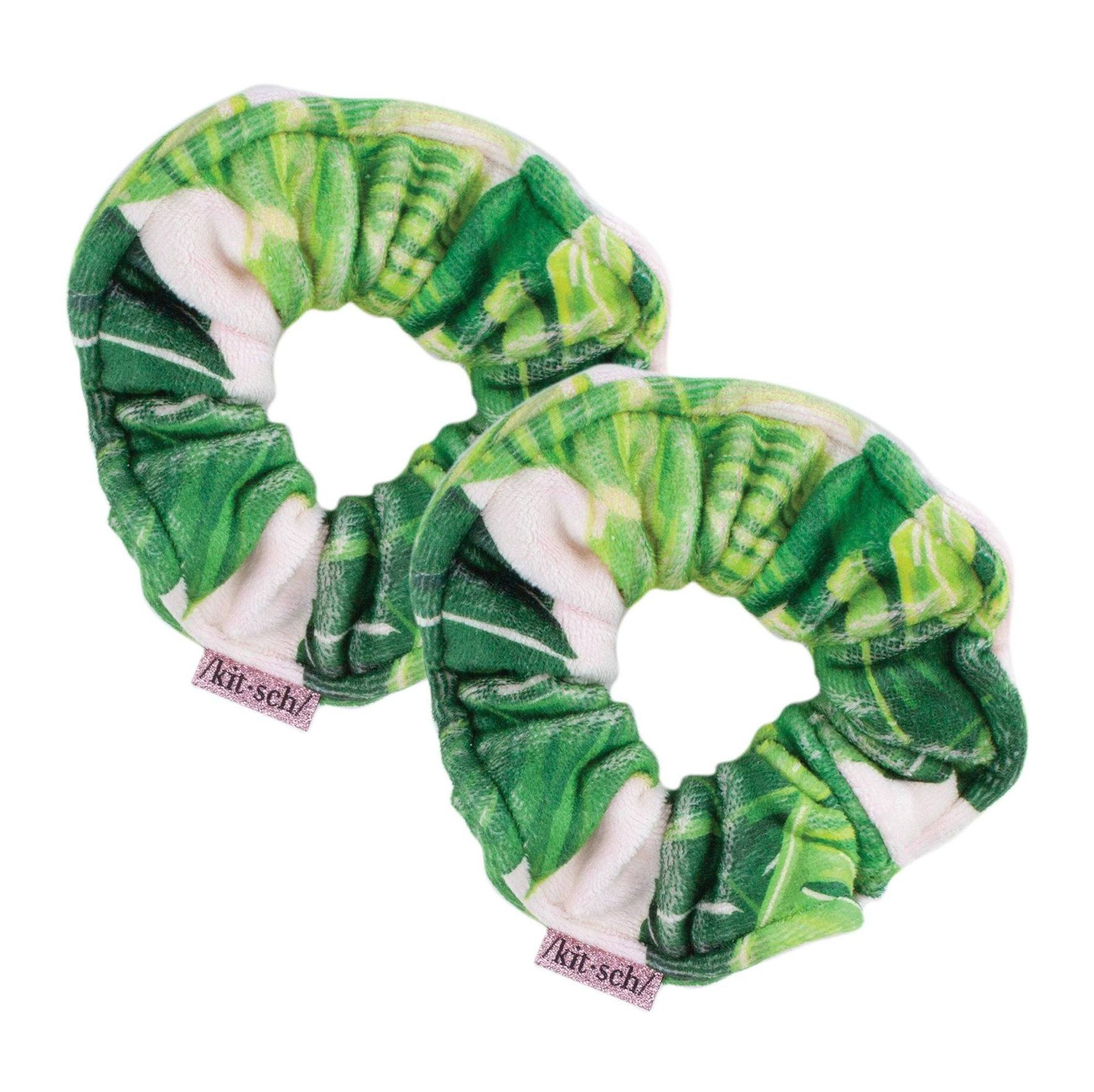 Kitsch Microfiber Towel Scrunchies - Palm Print