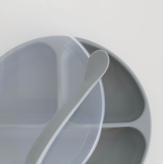 The Saturday Baby - Silicone Suction Plate - Sky