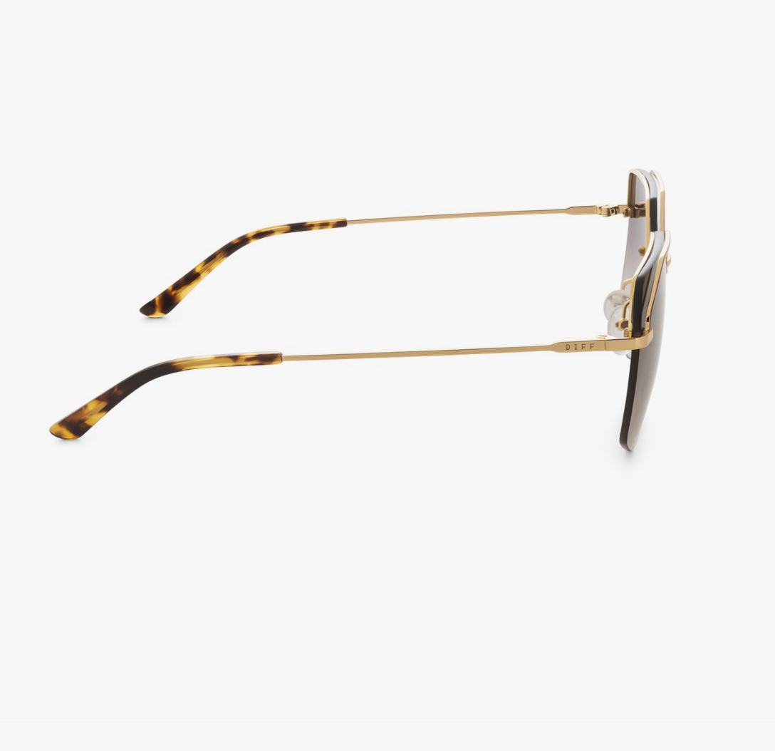 DIFF EYEWEAR -BREE -Gold Brown Gradient