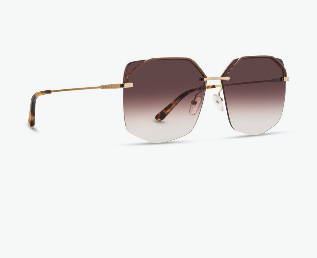 DIFF EYEWEAR -BREE -Gold Brown Gradient